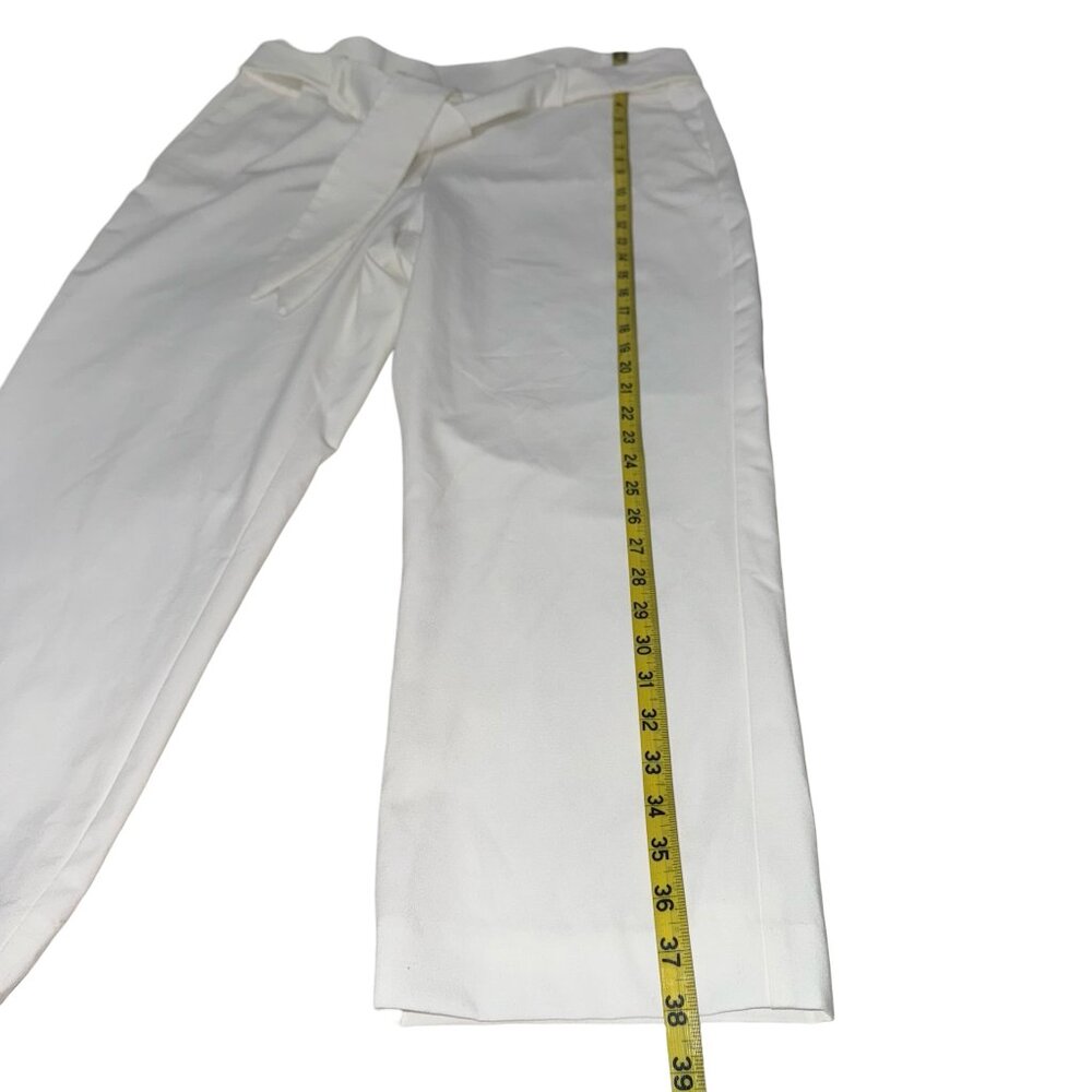 DKNY Women's Soft Ecru Wide Leg With Fabric Belt Pants Sz 16 NWT - Picture 7 of 12